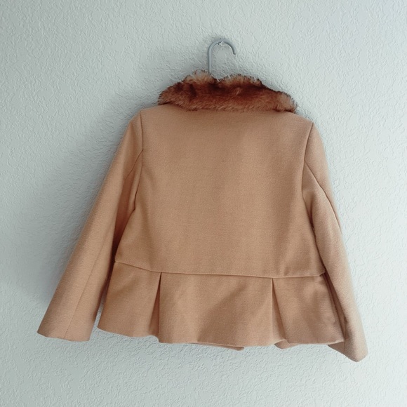 Janie and Jack Girls Fur Trim Coat - Picture 2 of 6